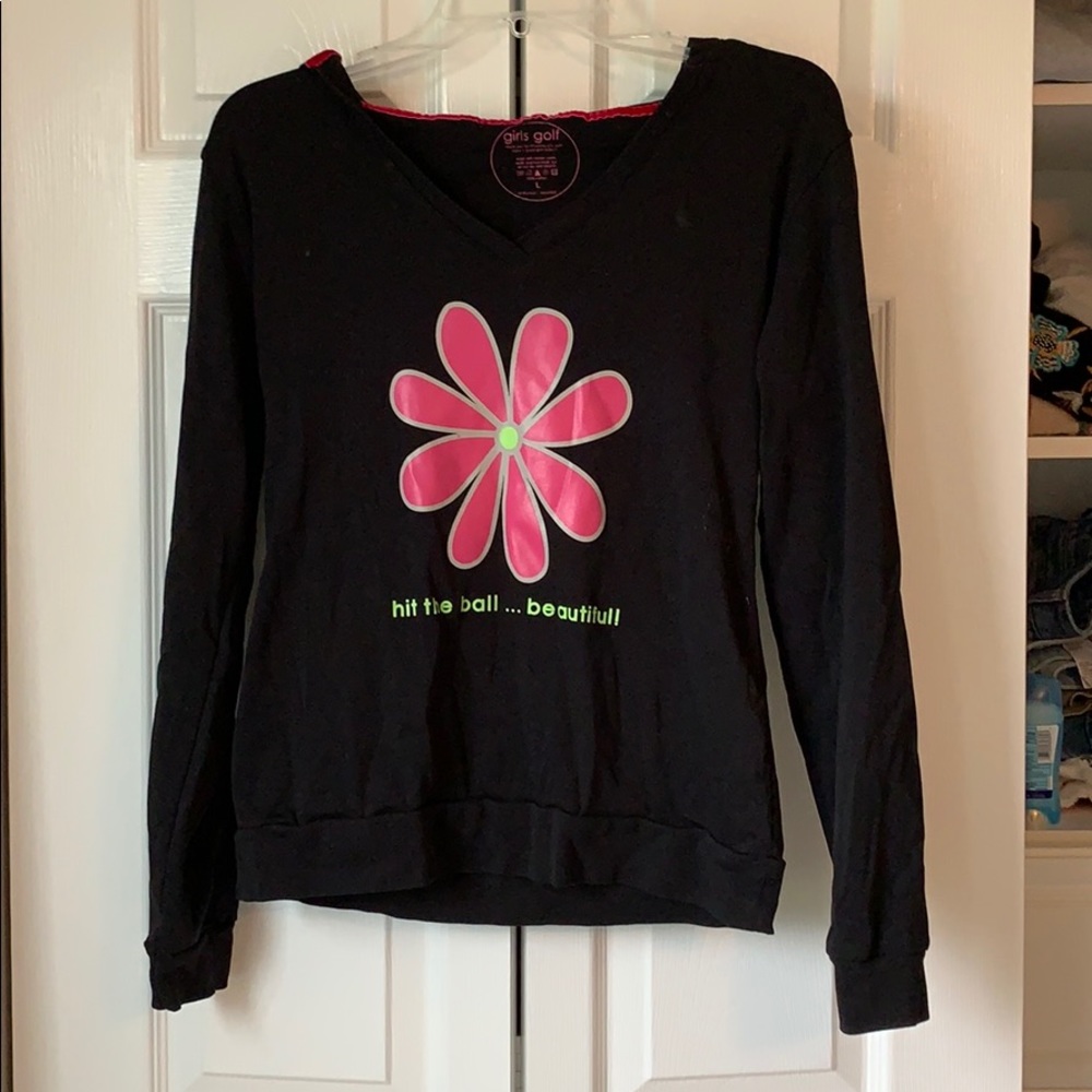 Black tennis hoodie